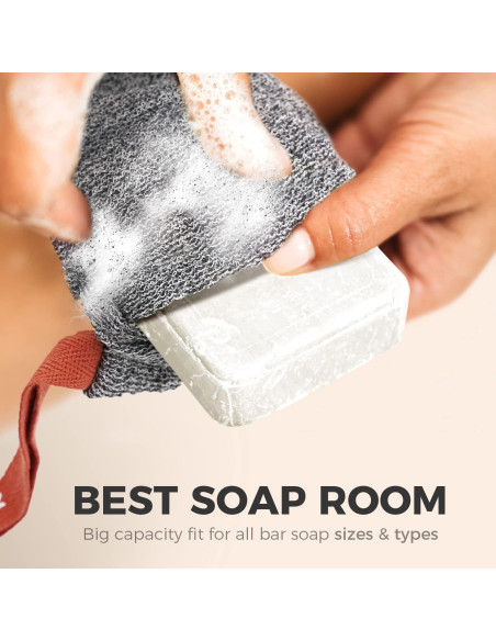 Bolsas de Jabón Exfoliantes ZOMCHI 2 Piezas para Ducha