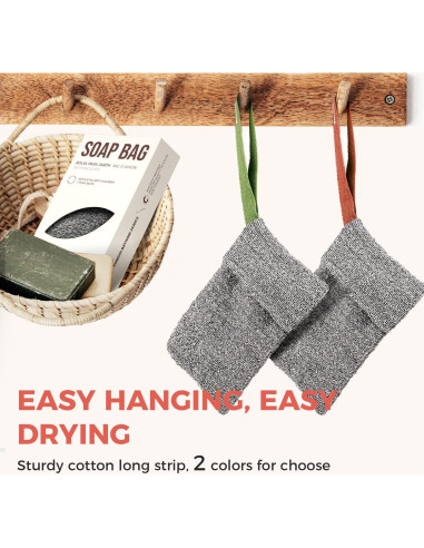Bolsas de Jabón Exfoliantes ZOMCHI 2 Piezas para Ducha