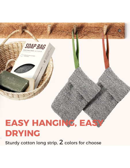 Bolsas de Jabón Exfoliantes ZOMCHI 2 Piezas para Ducha