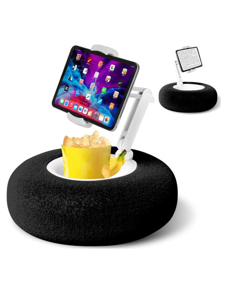 Soporte de Almohada Debtrop para Tablet y Snacks - Negro