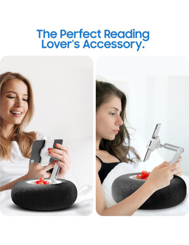 Soporte de Almohada Debtrop para Tablet y Snacks - Negro