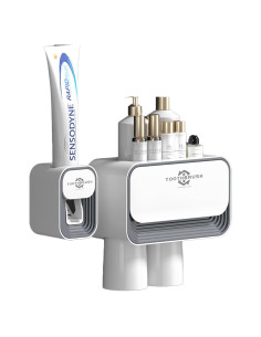 Soporte de Cepillos de Dientes Dycoony 4 Ranuras + Dispensador