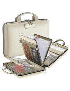 Organizador de Archivos a Prueba de Fuego Tamfile Beige 13 Bolsillos