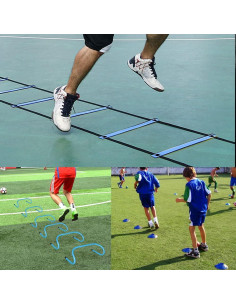 Conjunto de Entrenamiento de Agilidad TNZMART con Escalera y 10 Conos 2