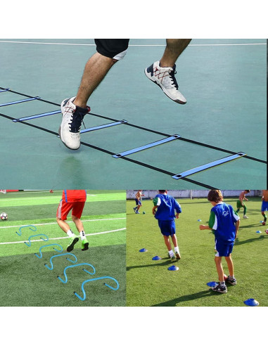 Conjunto de Entrenamiento de Agilidad TNZMART con Escalera y 10 Conos