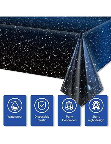 Mantel Espacial Tatuo 137x274 cm Galaxia Plástico Impermeable