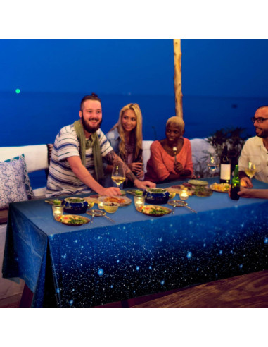 Mantel Espacial Tatuo 137x274 cm Galaxia Plástico Impermeable