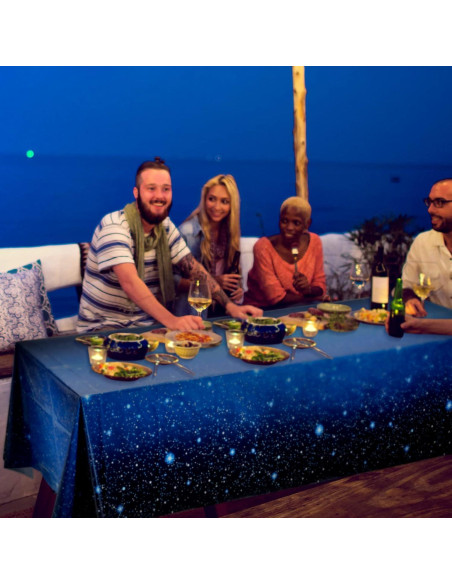 Mantel Espacial Tatuo 137x274 cm Galaxia Plástico Impermeable