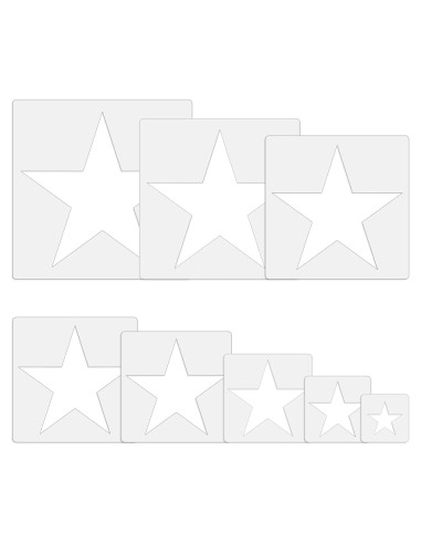 Plantilla de Estrella Grande Daomong 25x25 cm Reutilizable