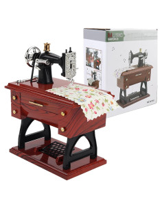 Caja de Música Mini Vintage Sbolang Máquina de Coser 13.2x7.9cm
