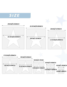 Plantilla de Estrella Grande Daomong 25x25 cm Reutilizable 2