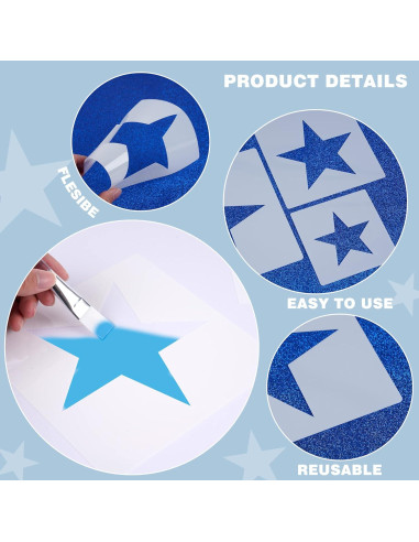 Plantilla de Estrella Grande Daomong 25x25 cm Reutilizable