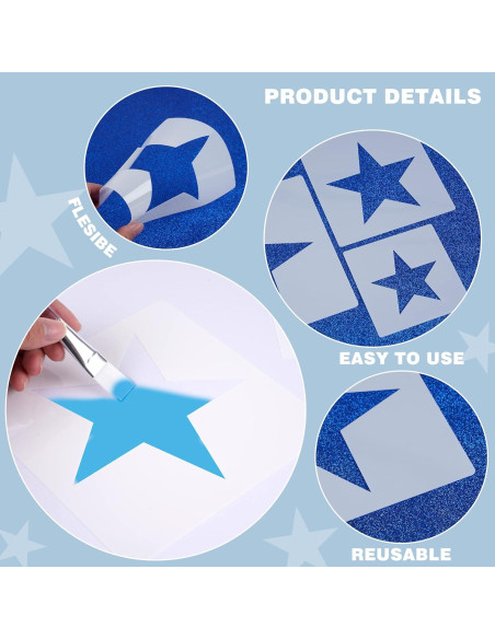 Plantilla de Estrella Grande Daomong 25x25 cm Reutilizable Plantilla de Estrella Grande Daomong 25x25 cm Reutilizable