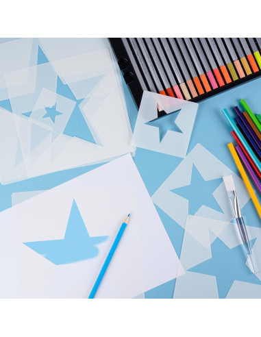 Plantilla de Estrella Grande Daomong 25x25 cm Reutilizable