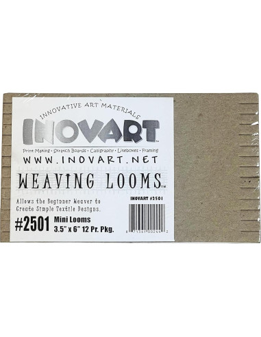 Telar de Cartón Mini Inovart 3.5x15 cm - 12 Unidades