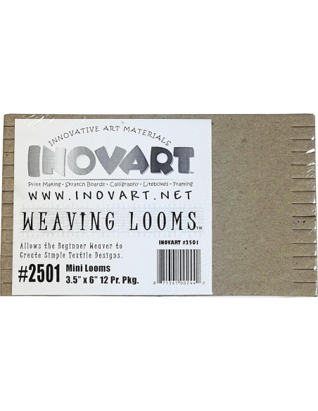 Telar de Cartón Mini Inovart 3.5x15 cm - 12 Unidades Telar de Cartón Mini Inovart 3.5x15 cm - 12 Unidades