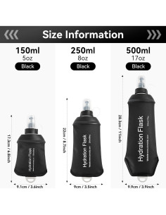 Botella de Hidratación Plegable AXEN 500ml TPU para Correr 2