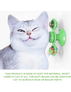 Juguete Interactivo para Gatos GBSYU con Bola LED y Hierba Gatera 2