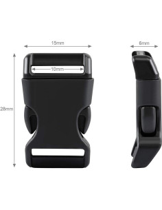 Hebillas de Liberación Lateral Plásticas JMAF 3/8" - Paquete 120 Unidades 2