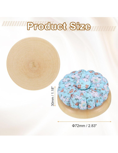 Cojín para Alfileres HARFINGTON con 50 Alfileres, Floral Azul