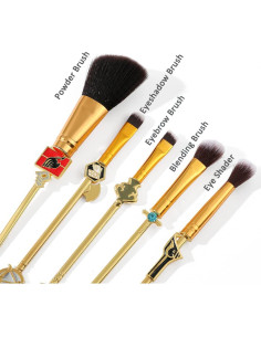 Set de Pinceles de Maquillaje Fairy Tail - 5 Piezas con Mango de Metal 2
