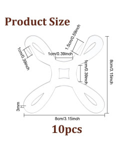 Bobinas de Hilo Acrílico Transparente BENECREAT 10 Pcs 8cm 2
