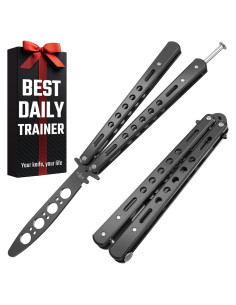 Cuchillo Mariposa Entrenador Grand Way K10 Negro 23 cm