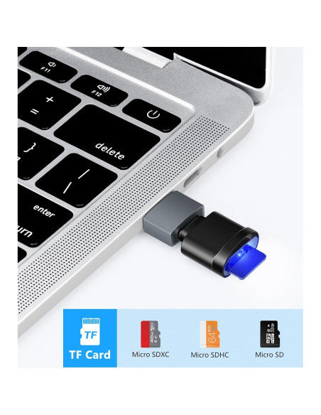 Lector de Tarjeta TF Seminer Tipo C a USB para Micro SD Lector de Tarjeta TF Seminer Tipo C a USB para Micro SD