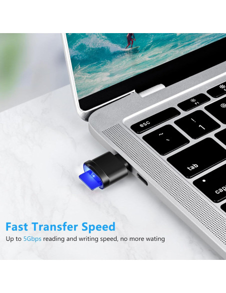 Lector de Tarjeta TF Seminer Tipo C a USB para Micro SD Lector de Tarjeta TF Seminer Tipo C a USB para Micro SD