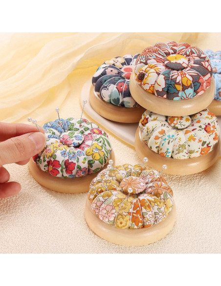 Cojín para Alfileres HARFINGTON con 50 Alfileres, Floral Azul Cojín para Alfileres HARFINGTON con 50 Alfileres, Floral Azul