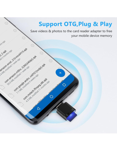Lector de Tarjeta TF Seminer Tipo C a USB para Micro SD