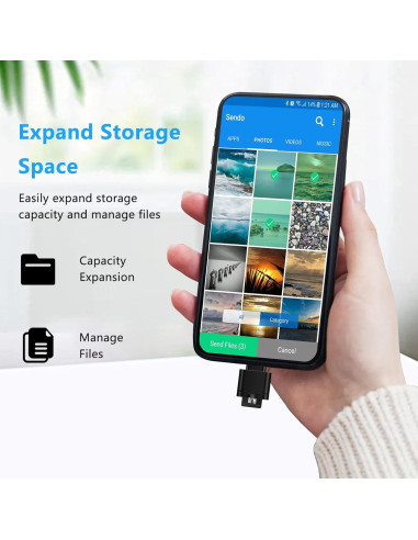 Lector de Tarjeta TF Seminer Tipo C a USB para Micro SD