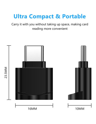 Lector de Tarjeta TF Seminer Tipo C a USB para Micro SD
