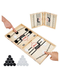 Juego de Hockey de Aire de Madera HELLO PAPAYA Mediano