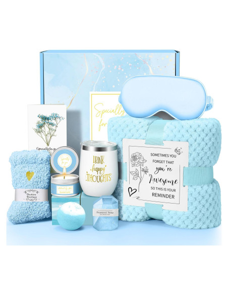 Canasta de Spa Relax Kalokey para Mujeres - Regalo Azul