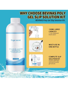 Kit de Solución Deslizante BEVINAS 236.6 ml para Uñas 2PCS 2
