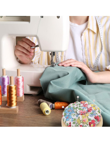 Cojín para Alfileres HARFINGTON con 50 Alfileres, Floral Azul