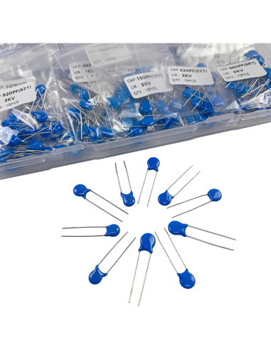 Kit de Capacitores Cerámicos Alta Tensión PANMILED 500 Piezas