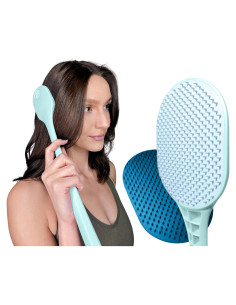 Rascador Corporal Ergonomico Azul - Masajeador de Espalda y Cuero Cabelludo