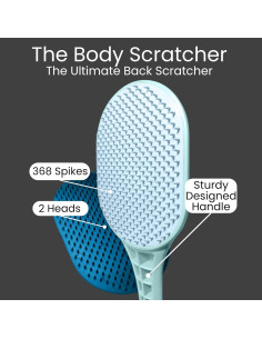 Rascador Corporal Ergonomico Azul - Masajeador de Espalda y Cuero Cabelludo 2