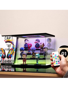 Caja de Exhibición Acrílica AZEYN 4 Niveles 32x24.5x27cm LED 2