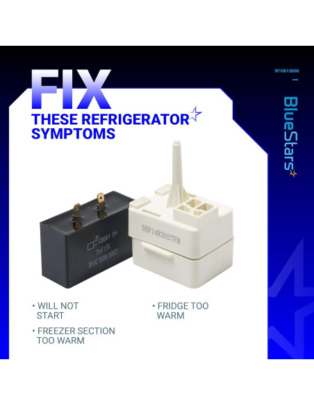 Relé de Arranque Compresor Refrigerador BlueStars W10613606