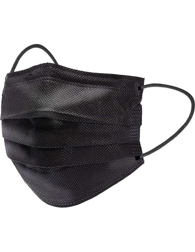 Mascarillas Desechables Negras 3 Capas Hyegiir 100 Unidades