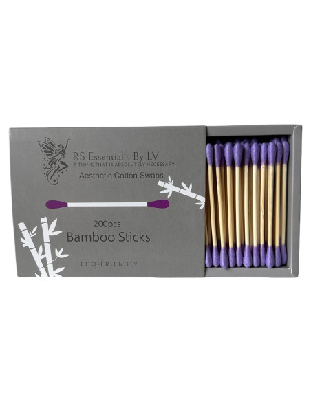 Bastones de Algodón Estéticos RS ESSENTIAL'S 200 Unidades 5 Colores