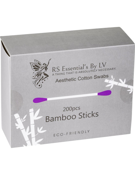 Bastones de Algodón Estéticos RS ESSENTIAL'S 200 Unidades 5 Colores