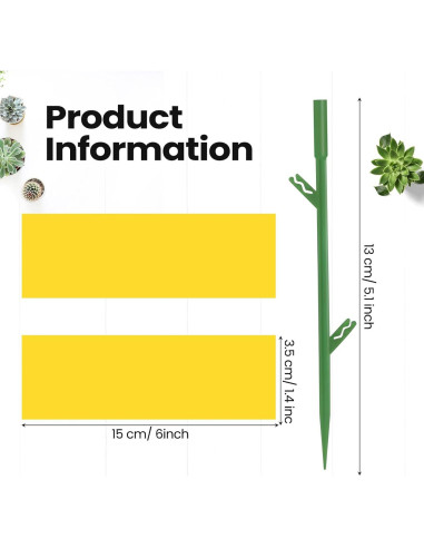150 Trampas Adhesivas para Moscas de Hongos Qualirey Amarillo
