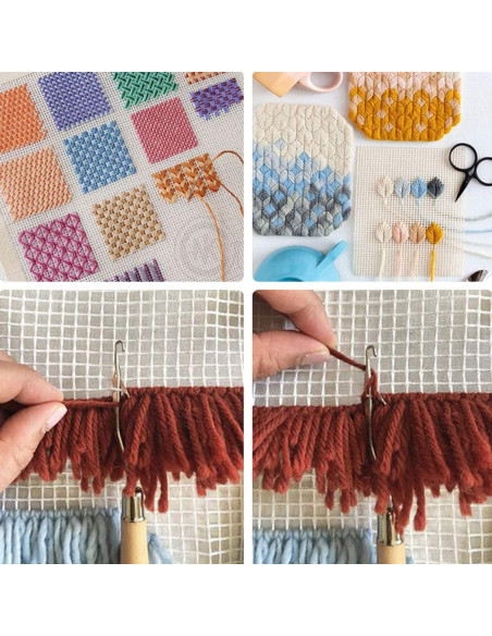 Lienzo en Blanco 100x150 cm Yushen + Gancho de Madera DIY