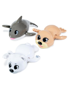 Juguetes de baño Tub Works Wind Up - 3 Nadadores Árticos