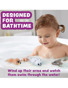 Juguetes de baño Tub Works Wind Up - 3 Nadadores Árticos 2