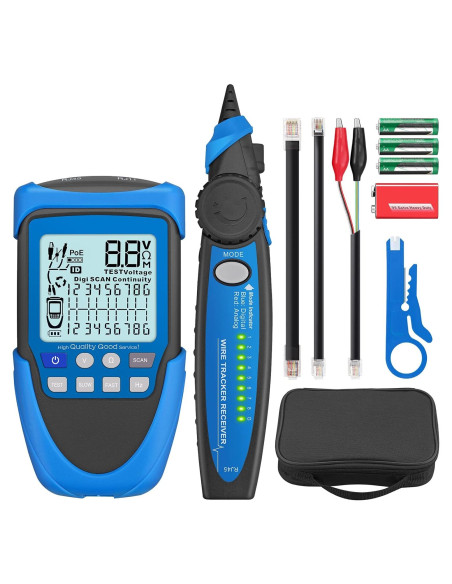 Probador de Cable de Red YGiTK WT329 PoE RJ45 Multifuncional